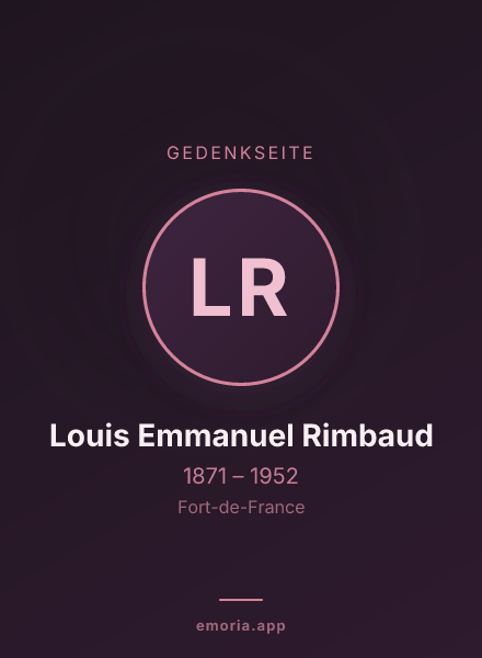 Gedenkportrait von Louis Emmanuel Rimbaud