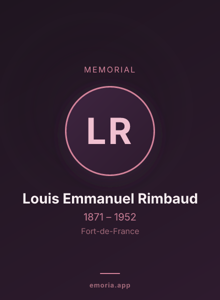 Memorial portrait of Louis Emmanuel Rimbaud