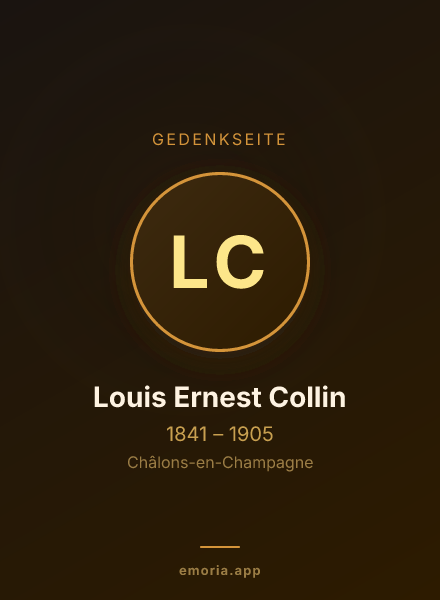 Gedenkportrait von Louis Ernest Collin