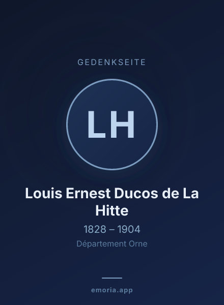 Gedenkportrait von Louis Ernest Ducos de La Hitte
