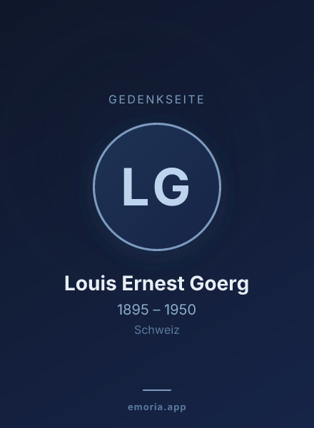 Gedenkportrait von Louis Ernest Goerg