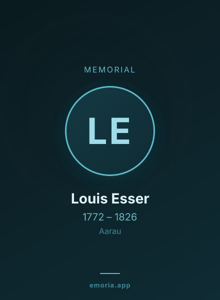 Memorial portrait of Louis Esser