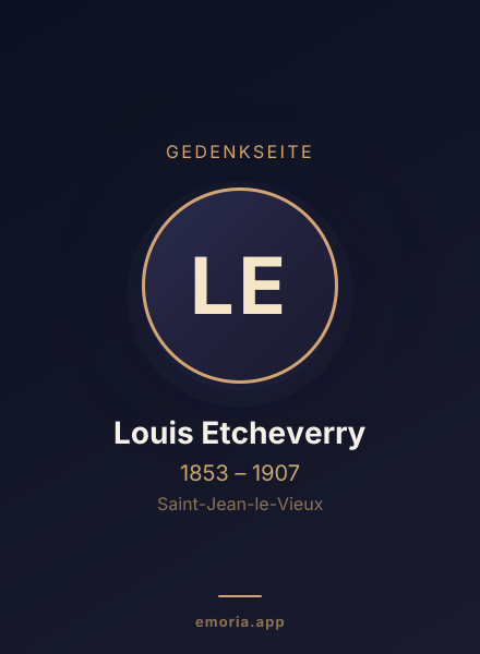 Gedenkportrait von Louis Etcheverry