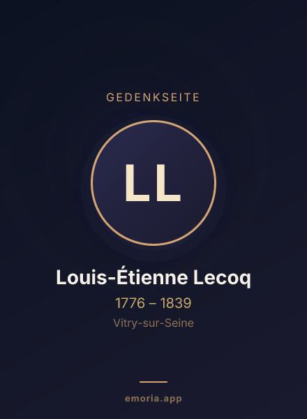 Gedenkportrait von Louis-Étienne Lecoq