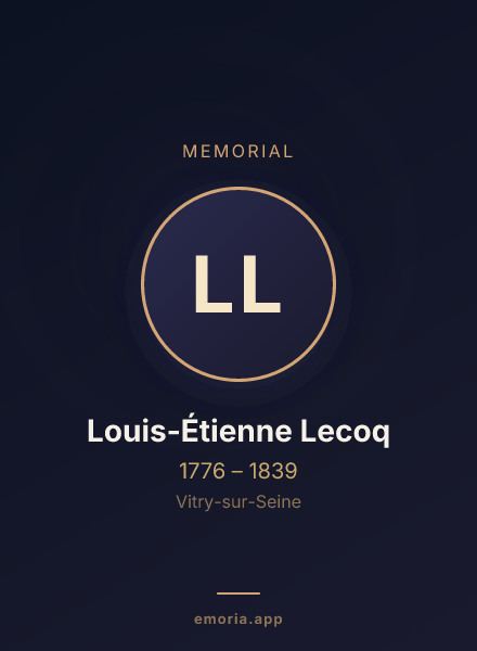 Memorial portrait of Louis-Étienne Lecoq