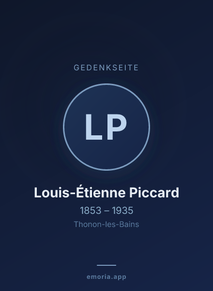 Gedenkportrait von Louis-Étienne Piccard