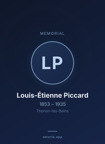 Memorial portrait of Louis-Étienne Piccard