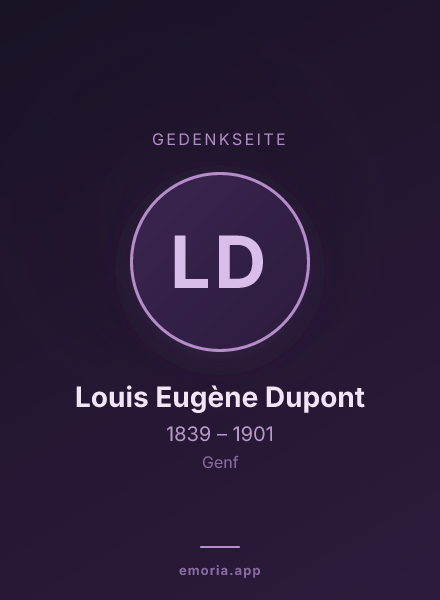 Gedenkportrait von Louis Eugène Dupont