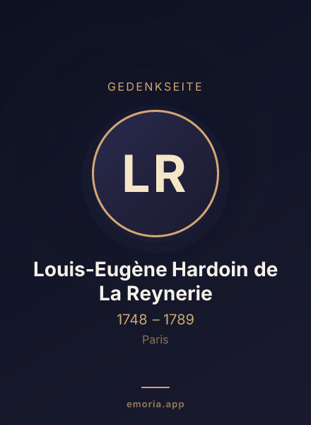 Gedenkportrait von Louis-Eugène Hardoin de La Reynerie