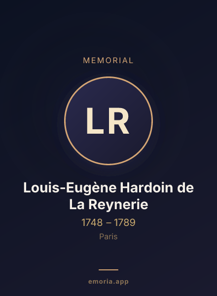 Memorial portrait of Louis-Eugène Hardoin de La Reynerie