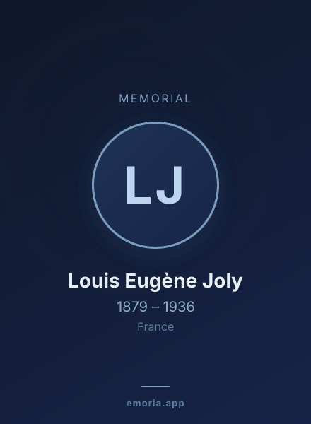 Memorial portrait of Louis Eugène Joly