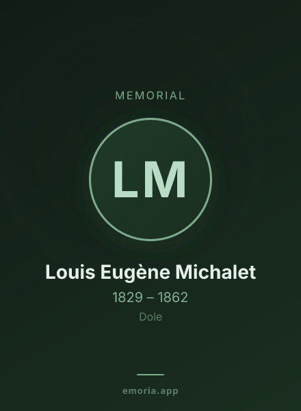 Memorial portrait of Louis Eugène Michalet