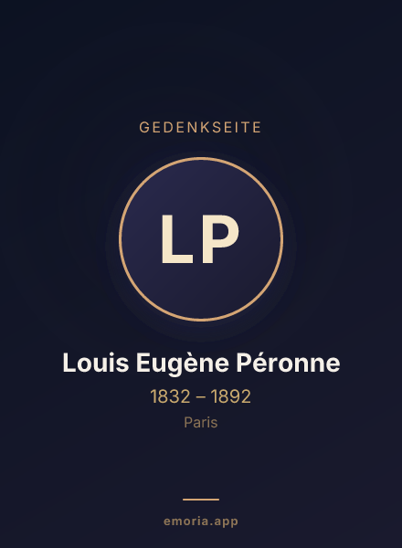 Gedenkportrait von Louis Eugène Péronne