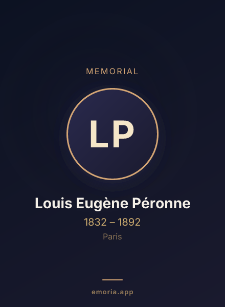 Memorial portrait of Louis Eugène Péronne