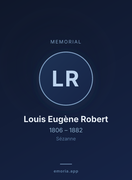 Memorial portrait of Louis Eugène Robert