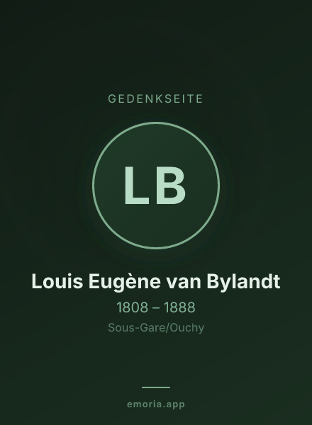 Gedenkportrait von Louis Eugène van Bylandt