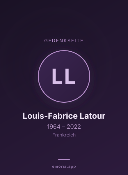 Gedenkportrait von Louis-Fabrice Latour