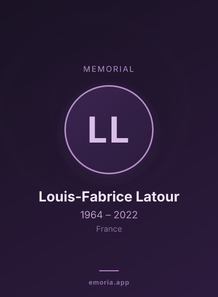 Memorial portrait of Louis-Fabrice Latour