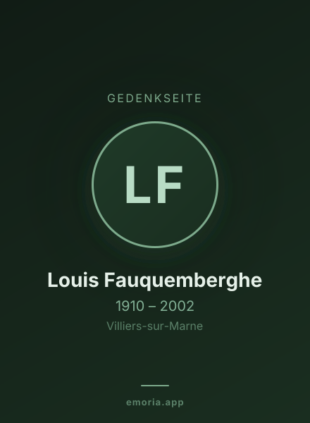 Gedenkportrait von Louis Fauquemberghe