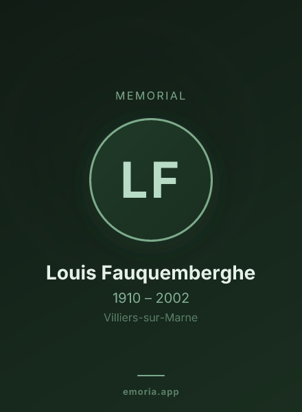 Memorial portrait of Louis Fauquemberghe
