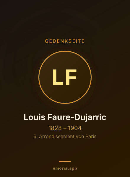 Gedenkportrait von Louis Faure-Dujarric