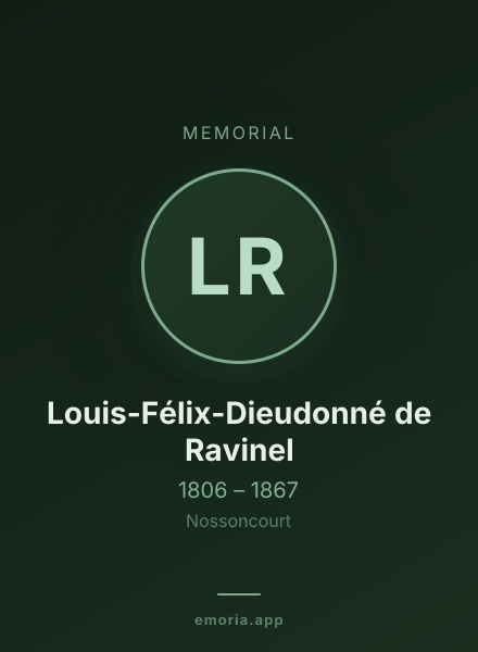 Memorial portrait of Louis-Félix-Dieudonné de Ravinel