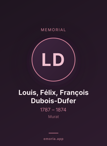 Memorial portrait of Louis, Félix, François Dubois-Dufer