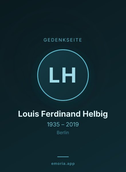 Gedenkportrait von Louis Ferdinand Helbig