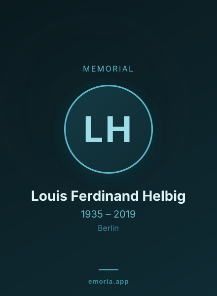 Memorial portrait of Louis Ferdinand Helbig