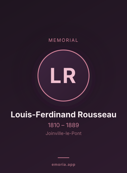 Memorial portrait of Louis-Ferdinand Rousseau