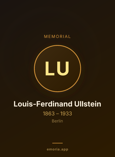Memorial portrait of Louis-Ferdinand Ullstein