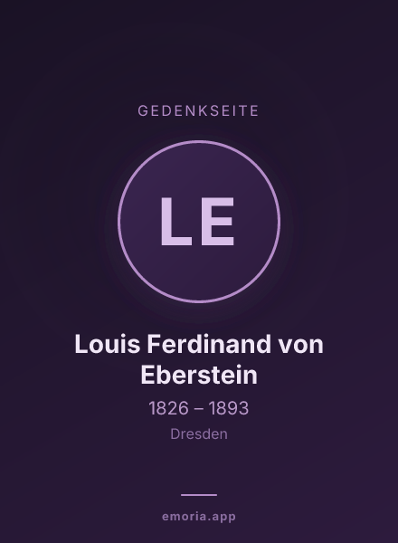 Gedenkportrait von Louis Ferdinand von Eberstein