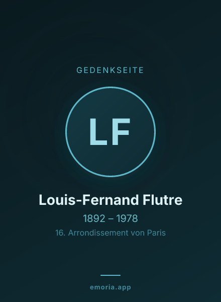 Gedenkportrait von Louis-Fernand Flutre