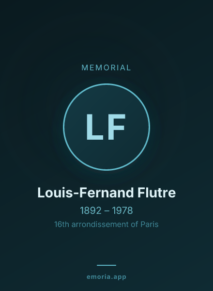 Memorial portrait of Louis-Fernand Flutre