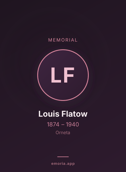 Memorial portrait of Louis Flatow