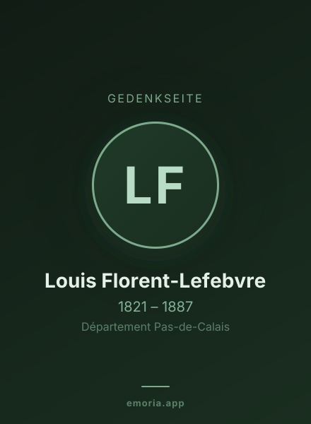 Gedenkportrait von Louis Florent-Lefebvre
