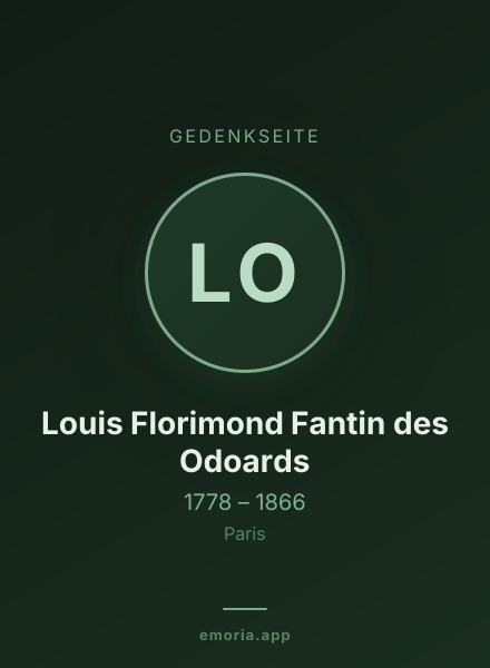 Gedenkportrait von Louis Florimond Fantin des Odoards