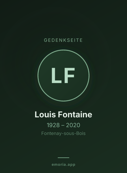 Gedenkportrait von Louis Fontaine