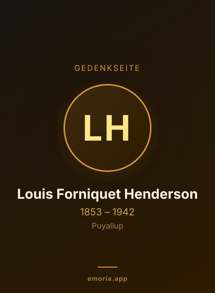 Gedenkportrait von Louis Forniquet Henderson