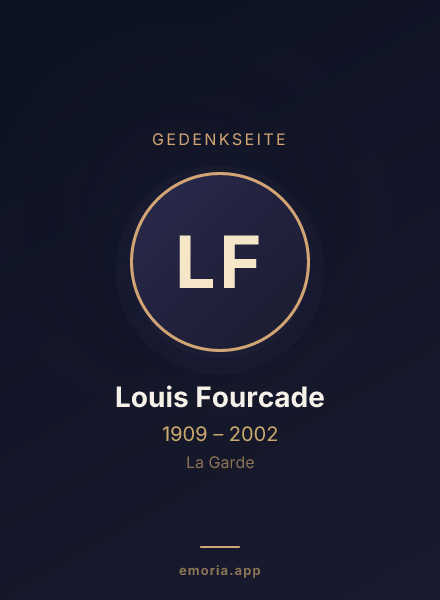 Gedenkportrait von Louis Fourcade