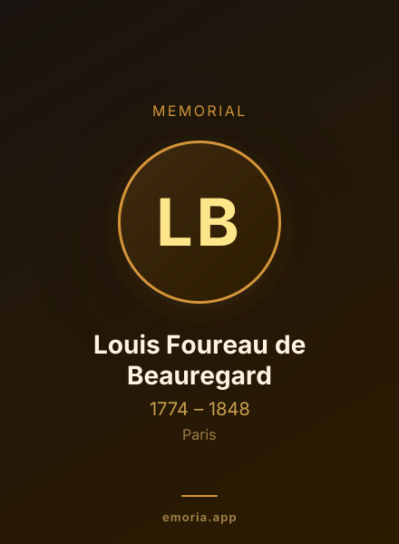 Memorial portrait of Louis Foureau de Beauregard