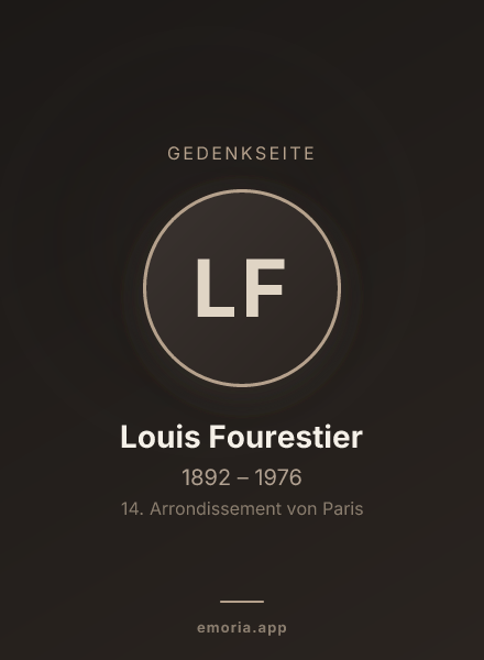Gedenkportrait von Louis Fourestier