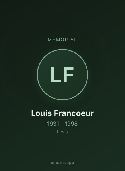 Memorial portrait of Louis Francoeur