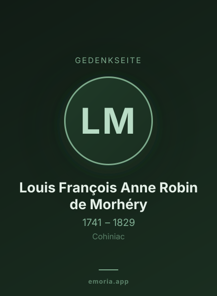 Gedenkportrait von Louis François Anne Robin de Morhéry