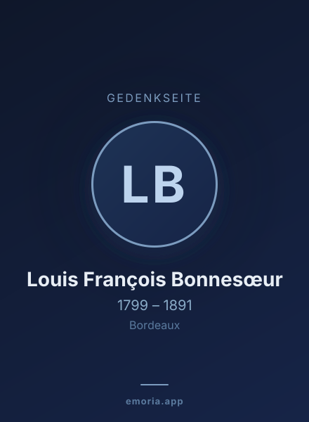 Gedenkportrait von Louis François Bonnesœur