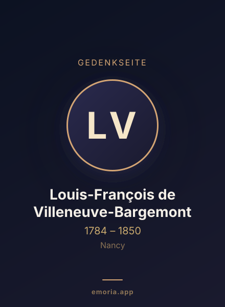 Gedenkportrait von Louis-François de Villeneuve-Bargemont