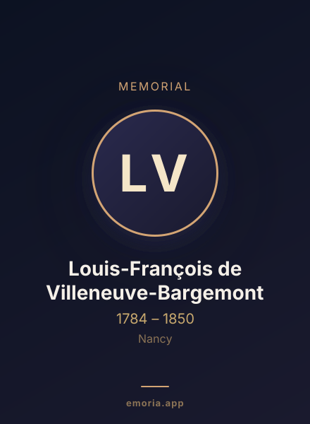 Memorial portrait of Louis-François de Villeneuve-Bargemont