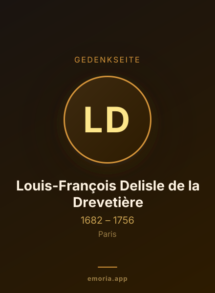 Gedenkportrait von Louis-François Delisle de la Drevetière