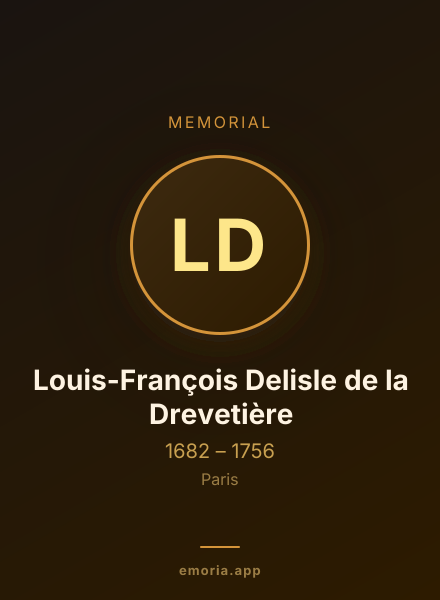 Memorial portrait of Louis-François Delisle de la Drevetière