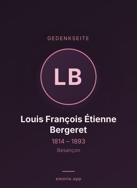 Gedenkportrait von Louis François Étienne Bergeret